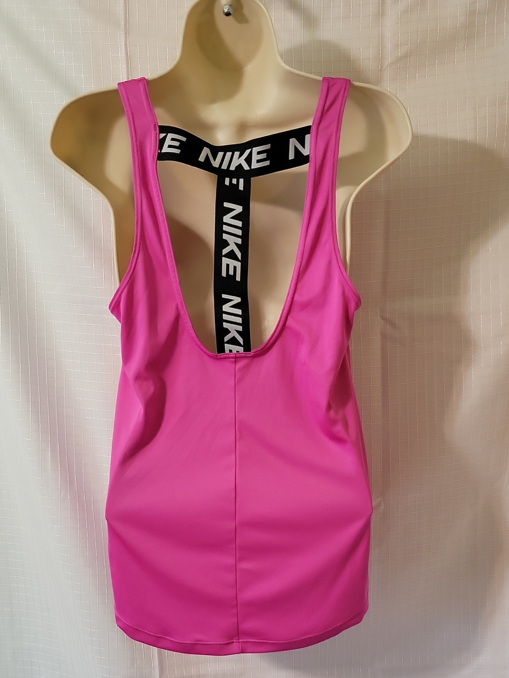 Nike Hot Pink Racerback Tank with Black Logo Straps